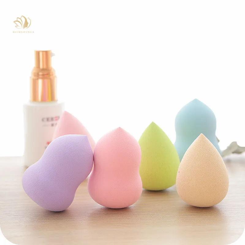 latex free foundation makeup puff cosmetic powder puff waterdrop makeup puff sponge for lady