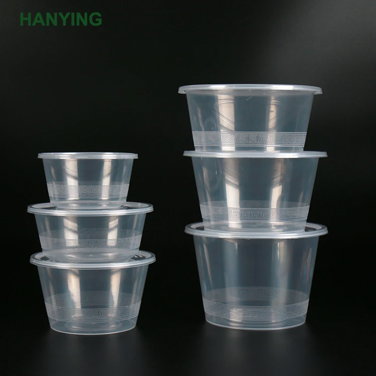 
Round lunch box plastic disposable with lid lunch box container sets plastic disposable lunch box 