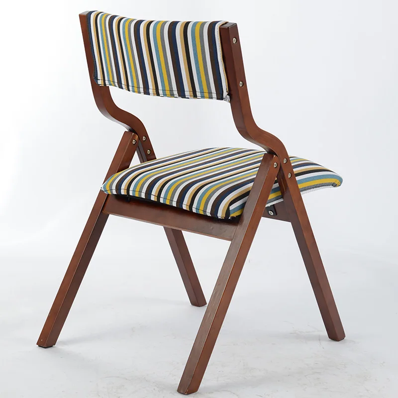 Foldable Bent Plywood Wood Bentwood Office Dining Room Furniture Fabric Dinning Chair Folding Wooden