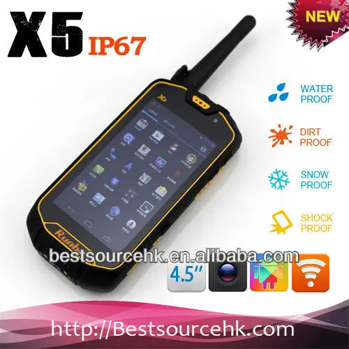 4.5 inch HD touch screen dual core outdoor rugged mobile phone 3G walkie-talkie mobile phone
