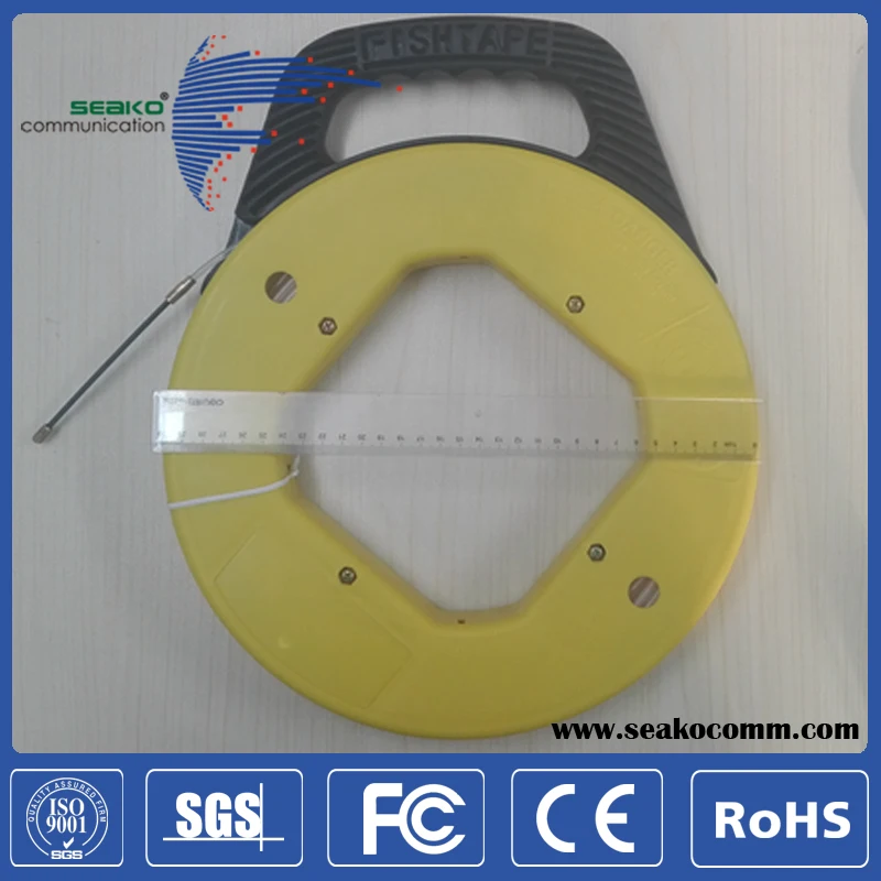 Fish Tape, snake rodder, 15m-60m, Nylon or Fiberglass