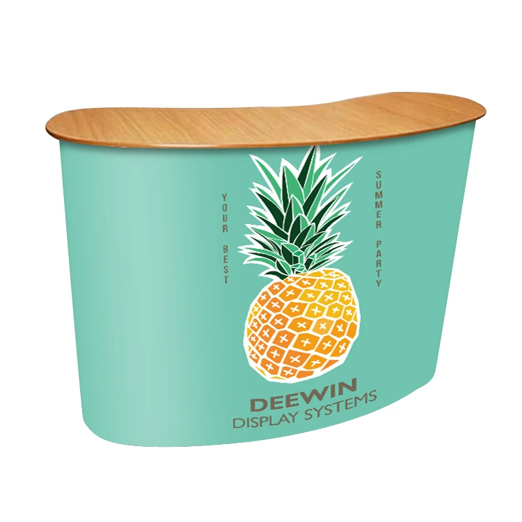 Высокое качество поощрения портативный изготовленным на заказ логосом стол раскладной всплывающий торговой выставки счетчик