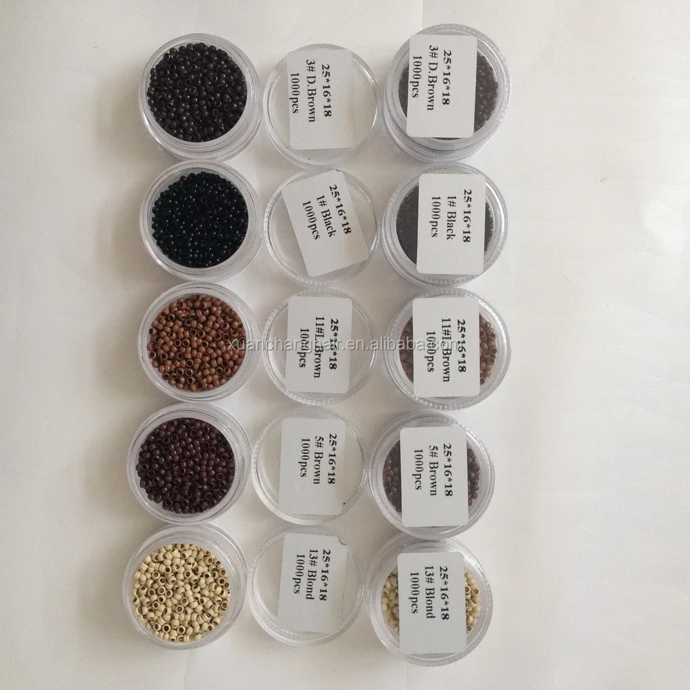 metal ring beads for stick tip hair extensions micro ring loop hair extension