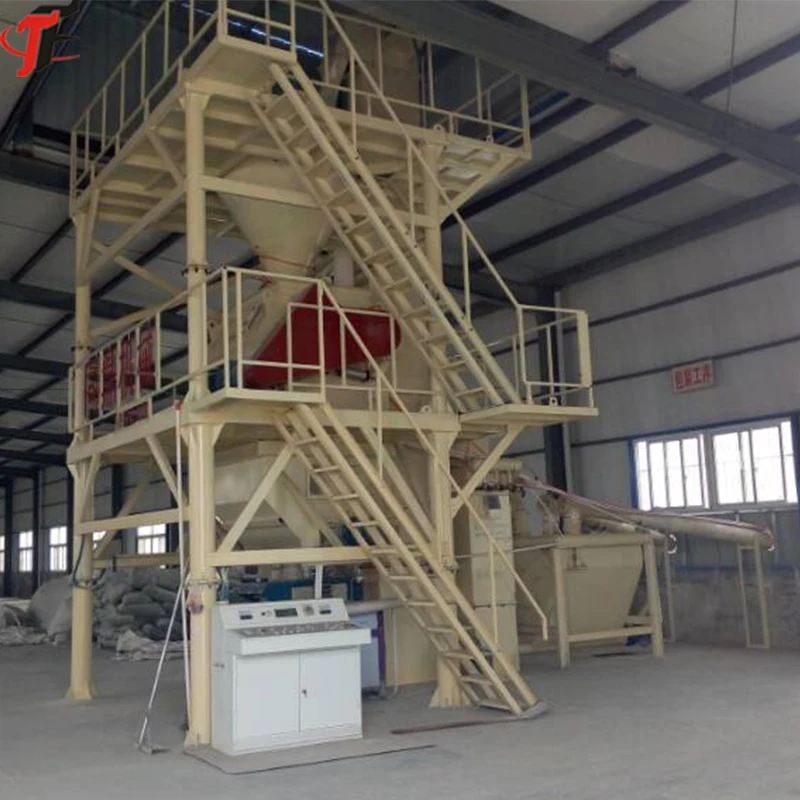 Automatic stucco plaster inside decoration dry mix mortar mixing production machine and bagging line plant