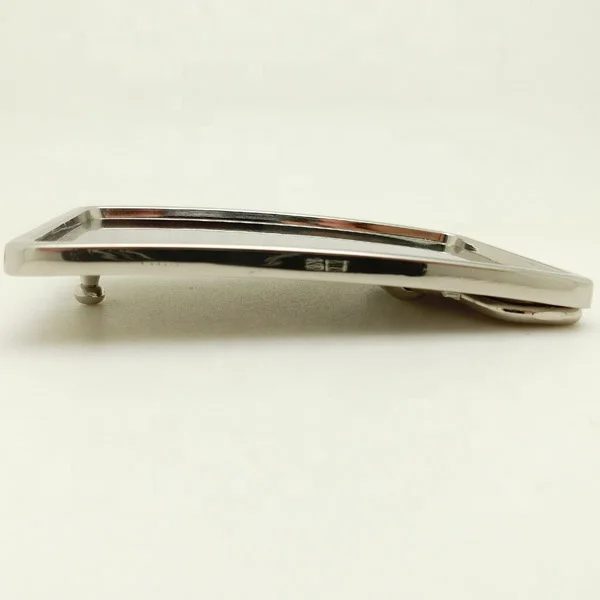 
Zinc alloy casting shiny nickel polished bling bling belt buckle custom blank with debossed space paste leather OEM manufacturer 