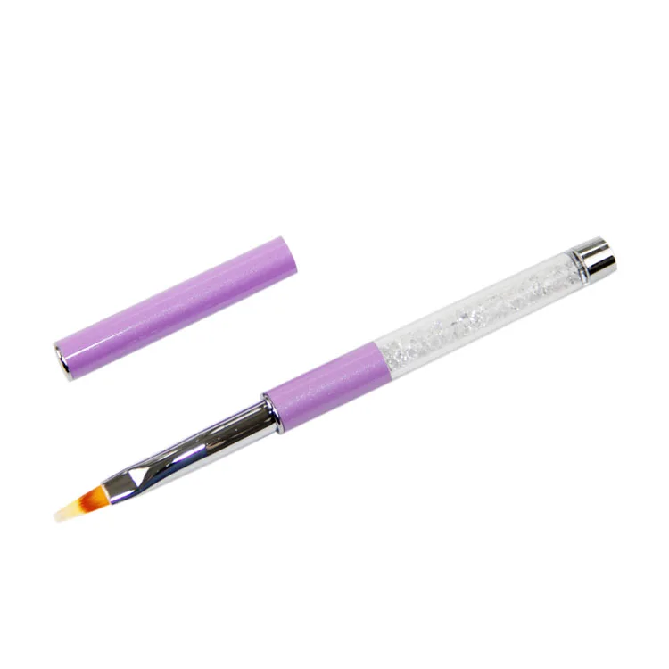 
Mental Handle Synthetic Hair Blooming Ombre Nail Brush 