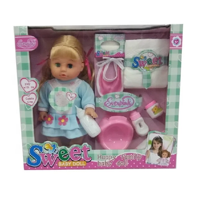 Hot Sale Children Toys 14 Inch Baby Doll w/accessories for kids!