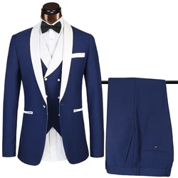 OEM Mens Shawl Lapel 3 Piece Tuxedo Wedding Suit shawl collar evening dresses