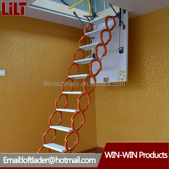 Steel ladders for loft retractable staircase to save more space domestic ladder lofts