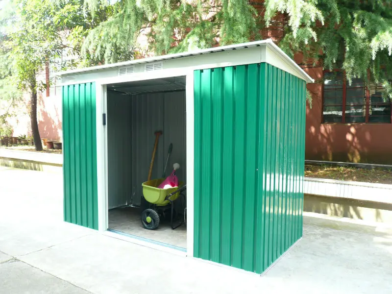8x4ft pent metal shed