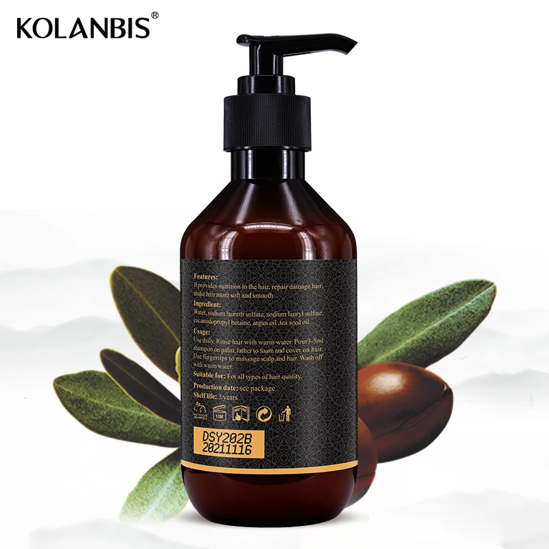 Argan Oil Organic Shampoo For Woman Long Hair Moisture Smooth Gloss Keratin Treatment