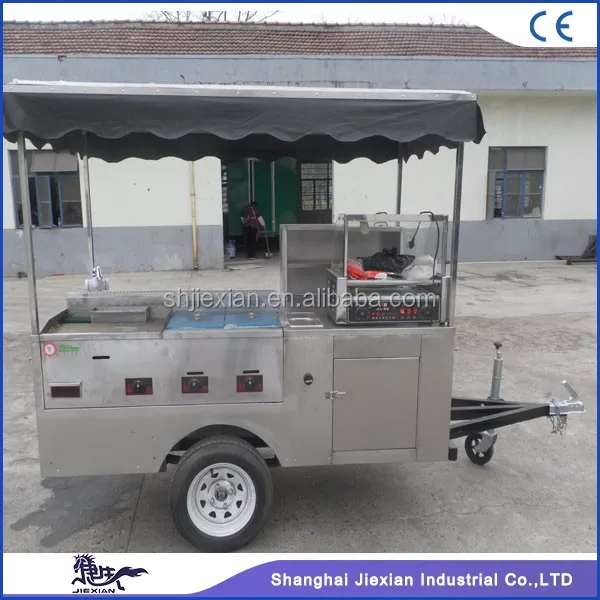 JX-HS200D carritos de comida hot dog cart,chariot hot dog taco food cart for sale tornado potato food cart
