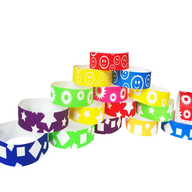 wholesale cheap custom inkjet Printable Tag Disposable waterproof cheap Tyvek Paper sheet Wristbands printing bracelet