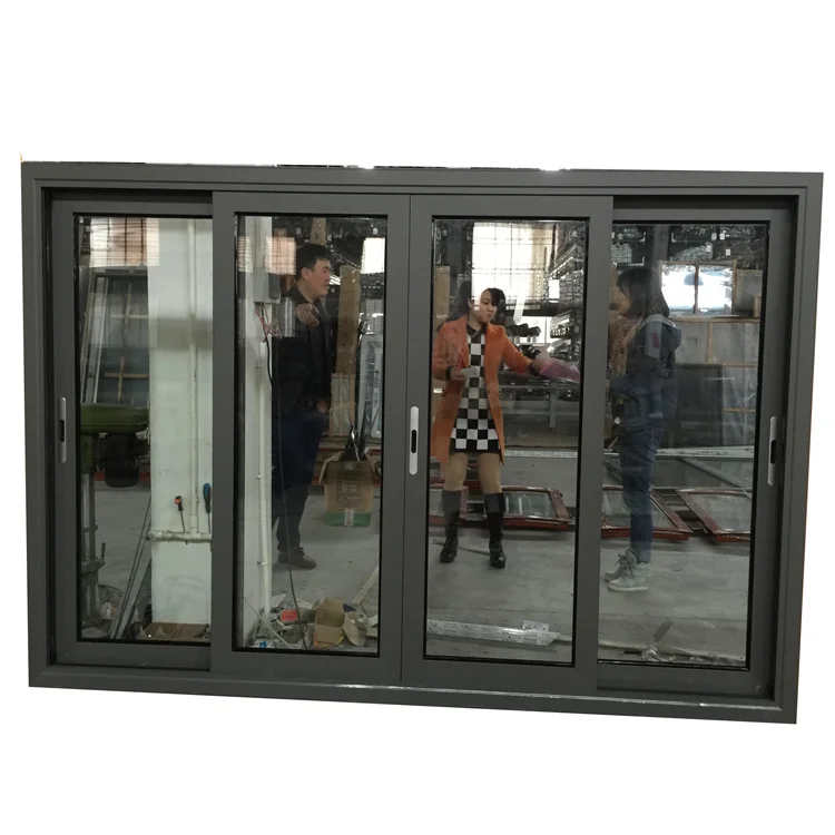 5mm double glass 1.4mm profile thickness aluminium windows for ghana