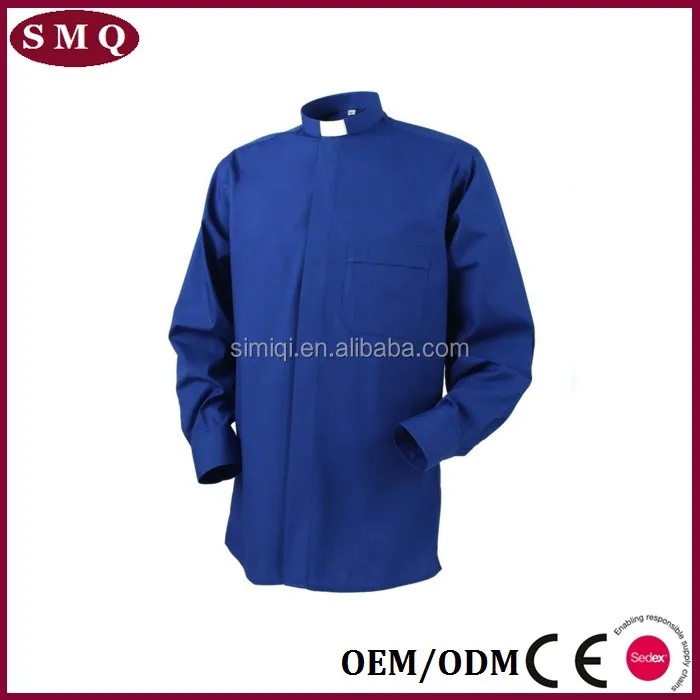 Wholesale high quality custom design unisex anglican clergy shirt