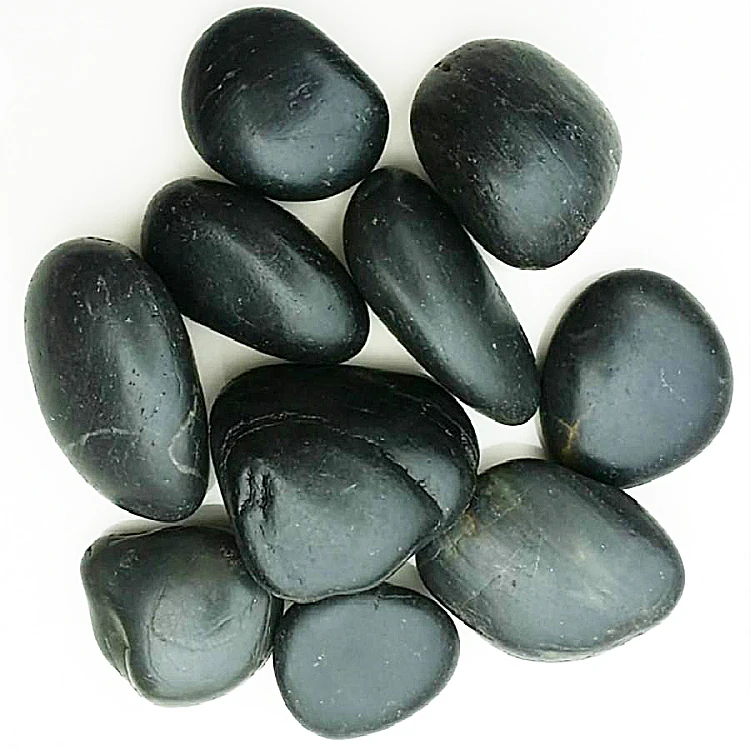 Free sample garden gravel pebble stone decoration floor mat flat river
