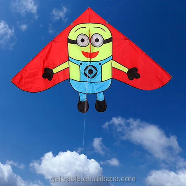 Chinese child flying kite with long tail