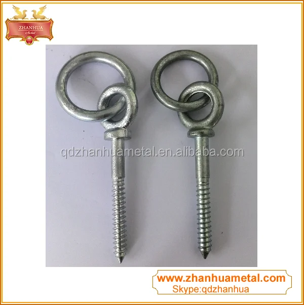 Цинковый болт, древесный винт, кованый деревянный винт с кольцом