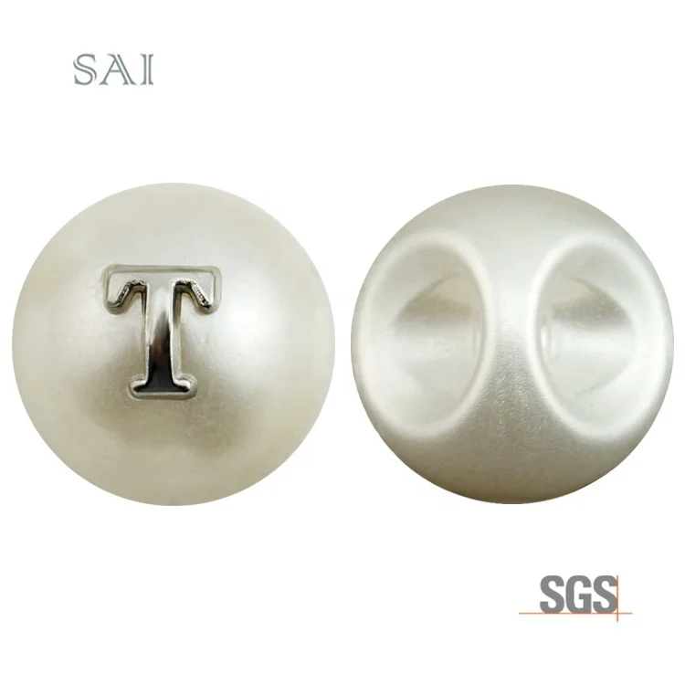 China Factory Round Pearl Sewing Button With Decoration Shirt Button Plastic Button