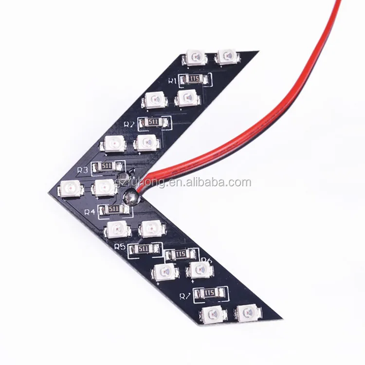
Car styling 14 SMD LED Arrow Panel Light Car Side Mirror Turn Signal Car Rear View Mirror Indicator Light 