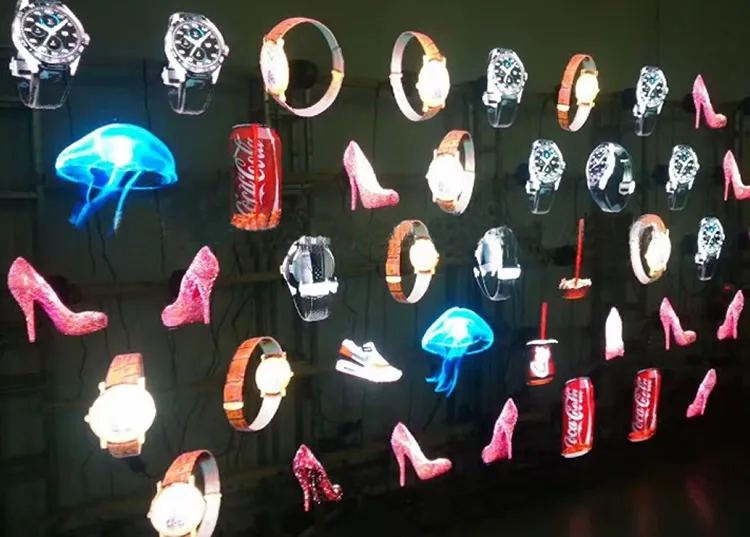 Presale naked eye 3d holographic advertising machine 3 d holographic projection imaging rotating air suspension stereo imaging