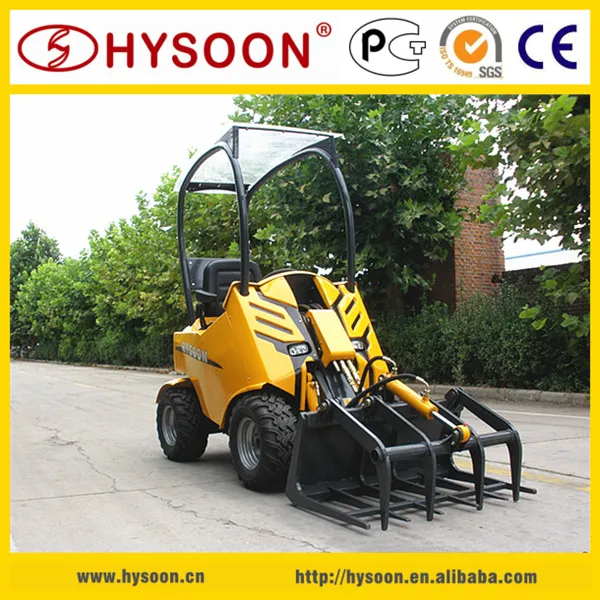 Chinese Hysoon HY200 miniloader, 4wd articulated mini wheel loader multifunctional