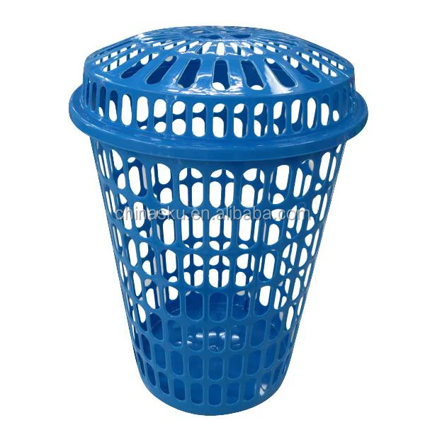 High quality plastic laundry basket with lids