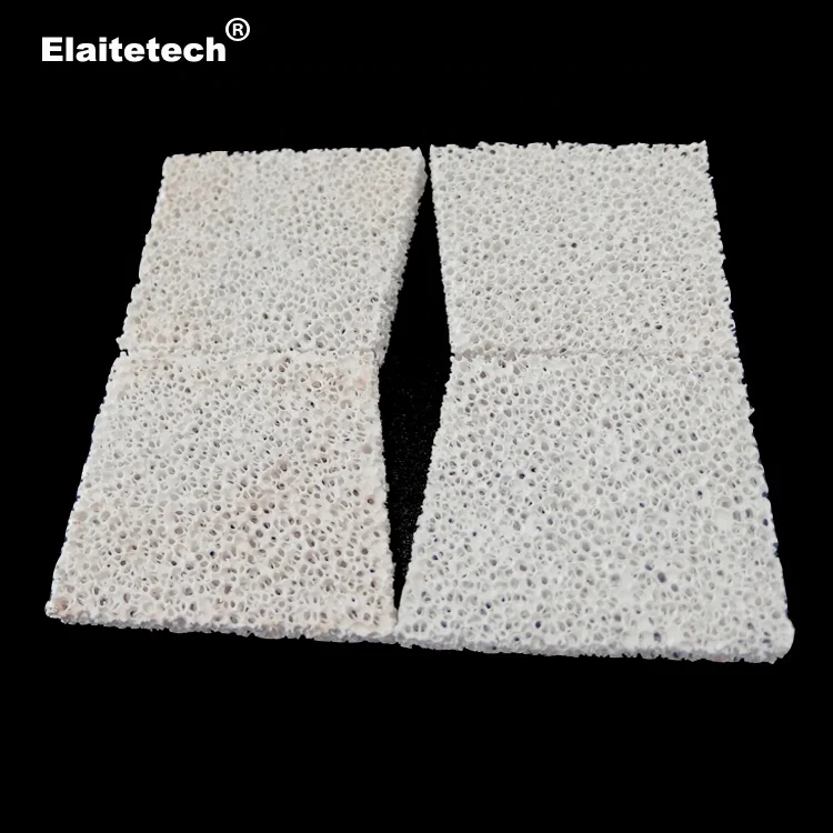 High alumina ceramic foam filter plate 305mm*305mm*50mm for aluminum ingot and billet casting