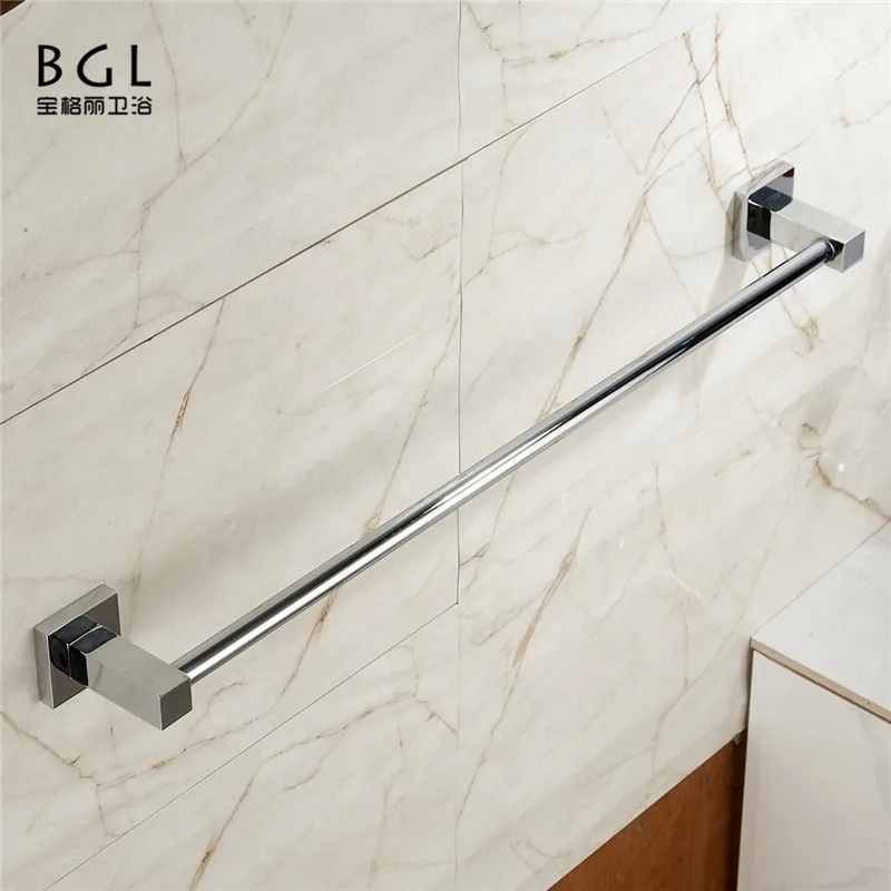 20624 Bathroom Design Zinc Alloy Chrome Wall Mounted Bathroom Sanitary Items Modern Single Towel Rod