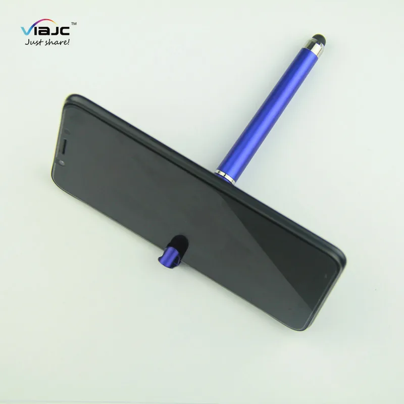 Рекламный Пластиковый Стилус с держателем для телефона гелевая ручка QR-кодом