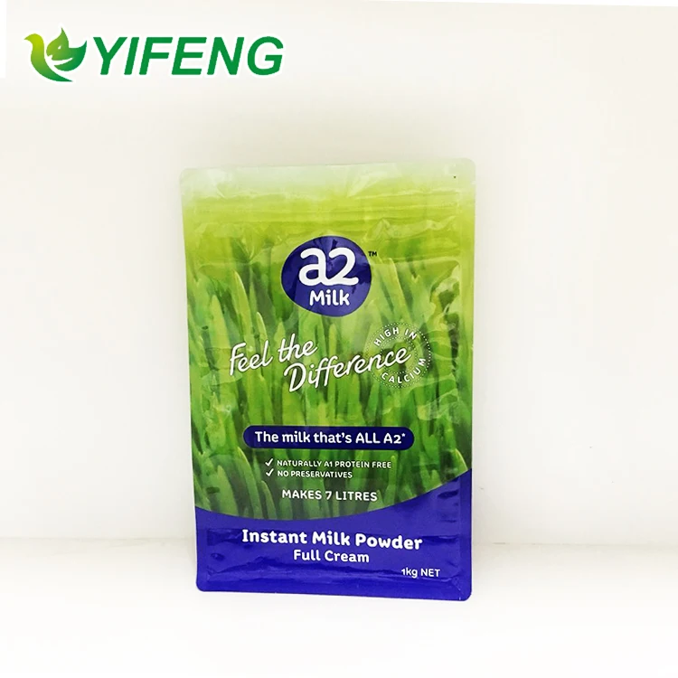 Factory Price Stand Up Flat Bottom Whey Protein Powder Pouch / Customized Zip Bags For Packaging Powder Products