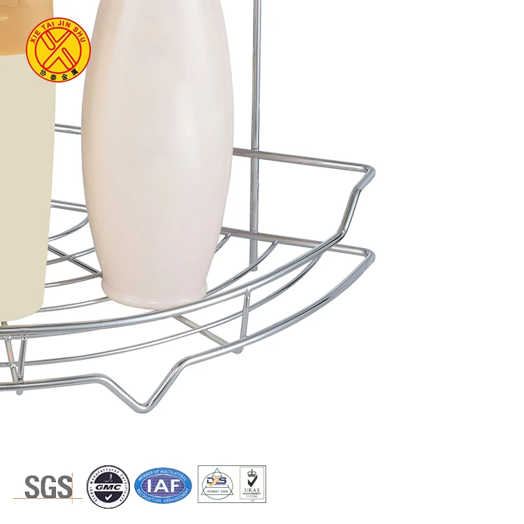 New Design bathroom corner shelf metal standing 3 tier triangle rack