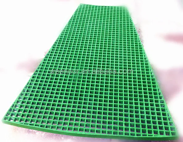 
50X50mm Heavy Duty Mesh Size Fiberglass gritted Outdoor Drain Grate 