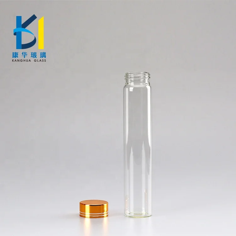 Tube Shape Mini Beverage Wine Glass Bottle With Aluminum Screw Cap 100ml 110ml