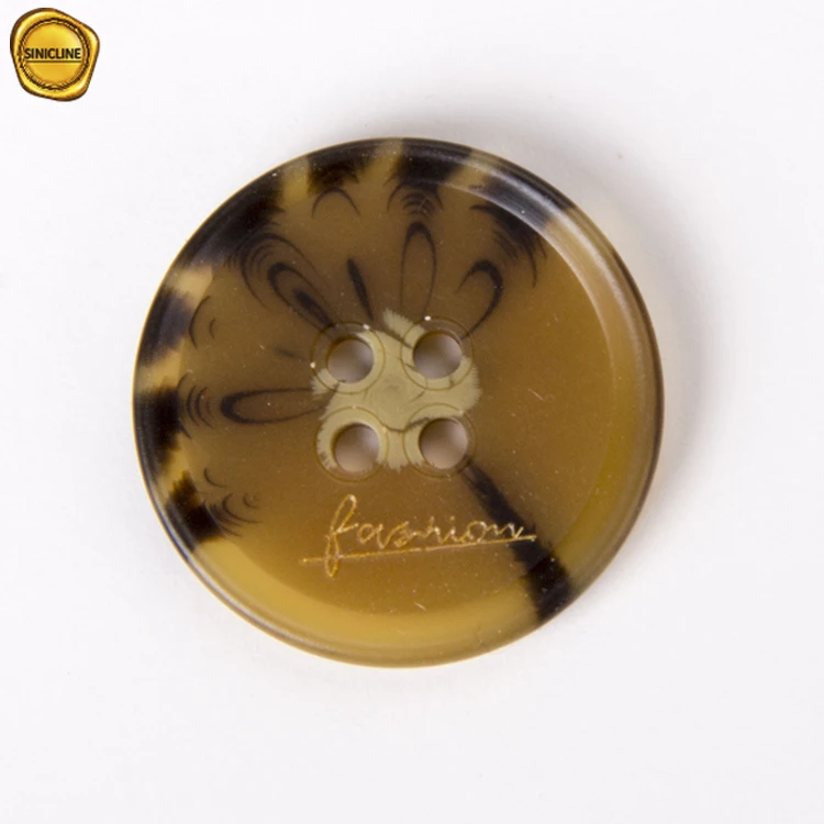 Sinicline business style eco friendly custom coat resin horn button for clothing