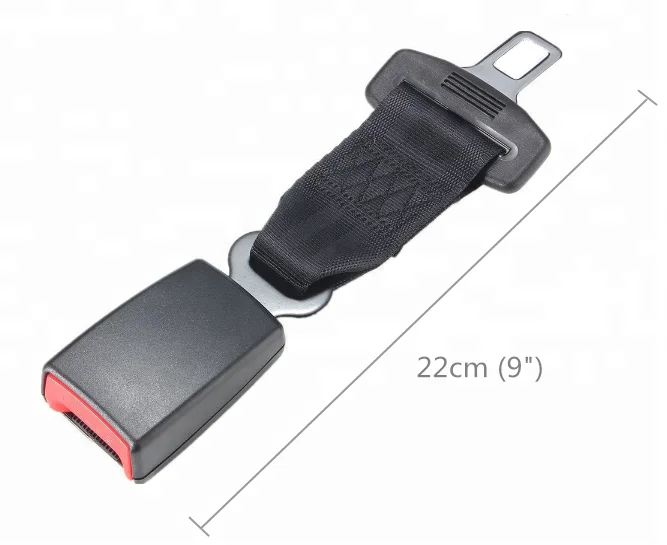 Customizalbe Length E4 Safety Certified 9 Inch Car Seat Belt Extender Woman Seat Belt Extension