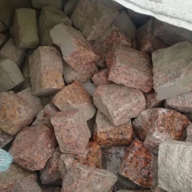 
Buy wholesale GR8 split flamed hammered cheap natural red stone granite block paving setts bricks 
