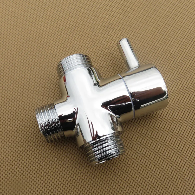 Brass Shower Arm Diverter Valve for Hand Held Showerhead and Fixed Spray Head,G 1/2 3-Way Bathroom Universal Shower System Repla