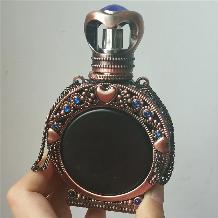 Пустая металлическая стеклянная бутылка для духов объемом 35 мл