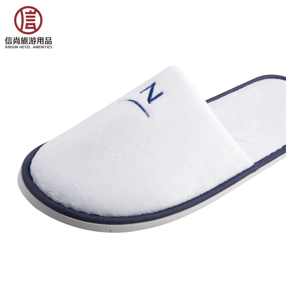 Hotel sell disposable velour slipper and cotton hotel slipper