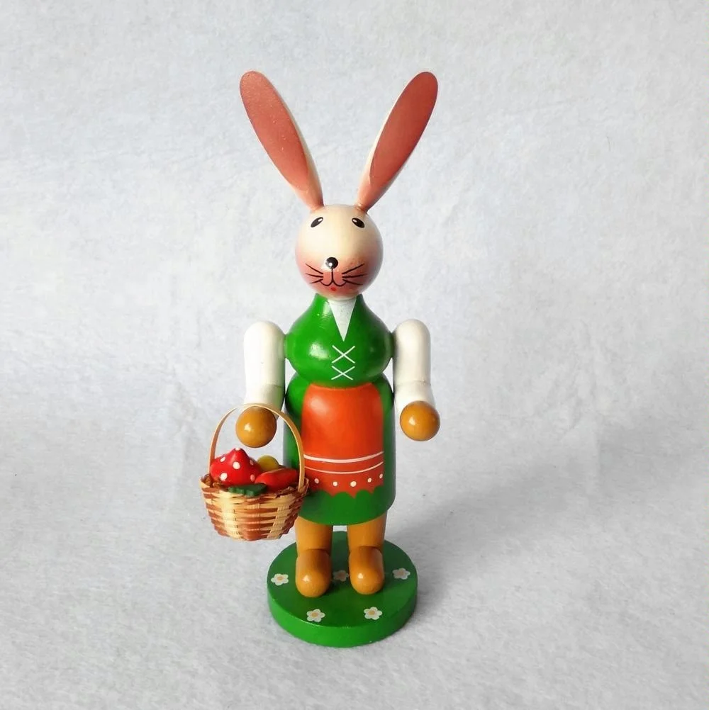 Wood handmade craft easter bunny rabbit decor