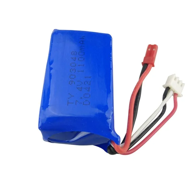 7.4V 1100mAh Lithium Battery For WLtoys A949 A959 A969 A979 S989 V912 T23 T55 F45 With Charger