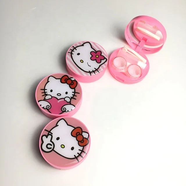 Sweety Pink contact lens case ,Hello Kitty Contact Cases for contact lens A-508