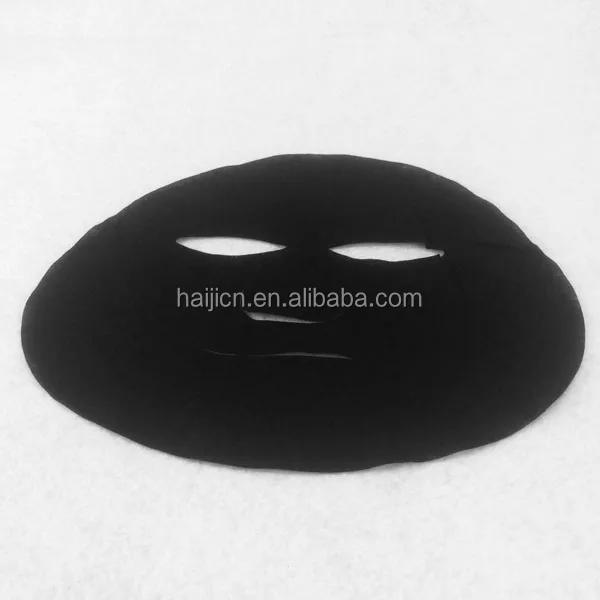Bamboo charcoal fiber nonwoven fabric black mask sheet from zhejiang factory offer 1-3 layer folding service