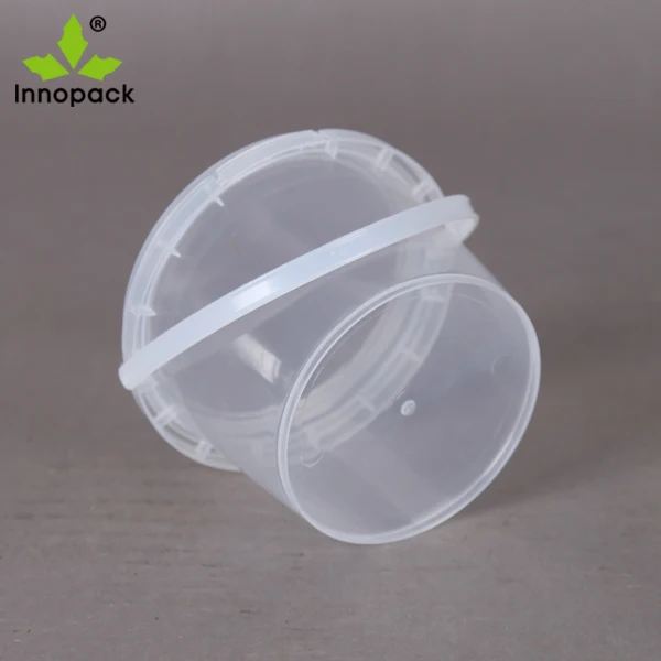 1L/2L/500ml  Pickle egg Food Safe Storage Clear Plastic Bucket with lid