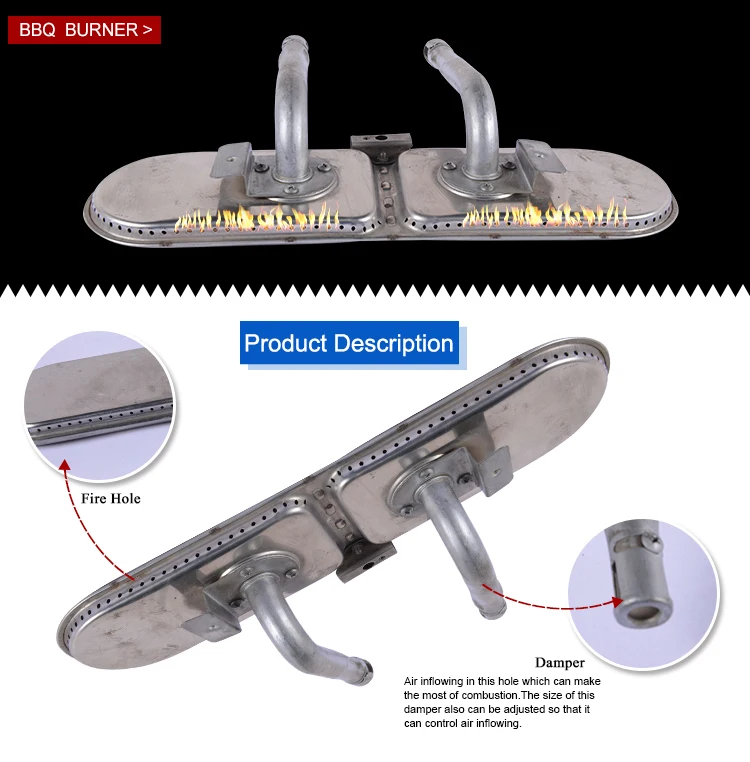 Универсальная газовая решетка из нержавеющей стали барбекю Вентури горелка с пластиной