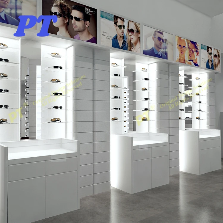 wood eyeglasses display showcase, wall mounted eyewear display rack, sunglasses display stands