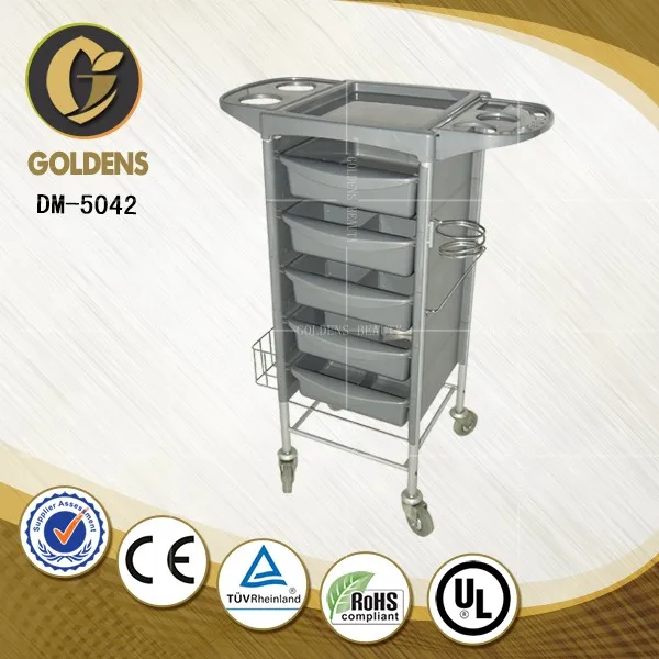 
solid and durable hair salon trolley barber rolling cart 