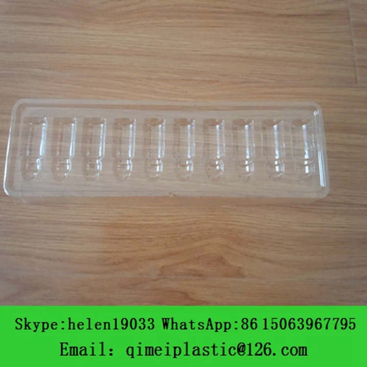 Disposable Blister Medicine Vial Packing Tray  in clear room
