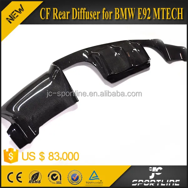 JC Sportline Самые Продаваемые E92 V Style Carbon Fiber Задний Диффузор для BMW E92 M Тек